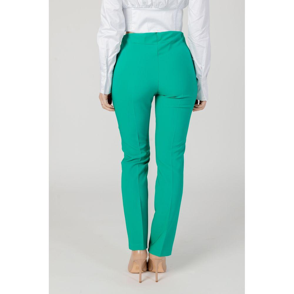 Sandro Ferrone Green Polyester Jeans & Pant Sandro Ferrone Light Gray