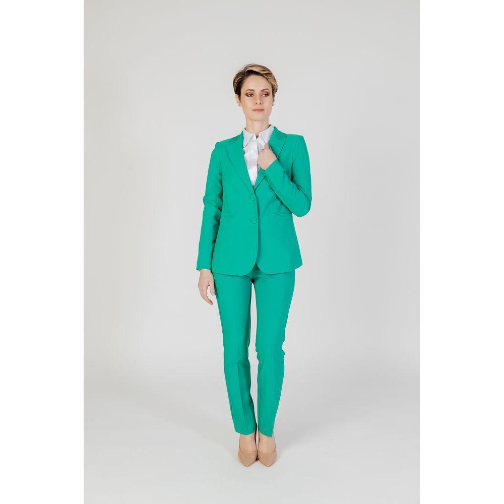 Sandro Ferrone Green Polyester Jeans & Pant Sandro Ferrone Light Gray