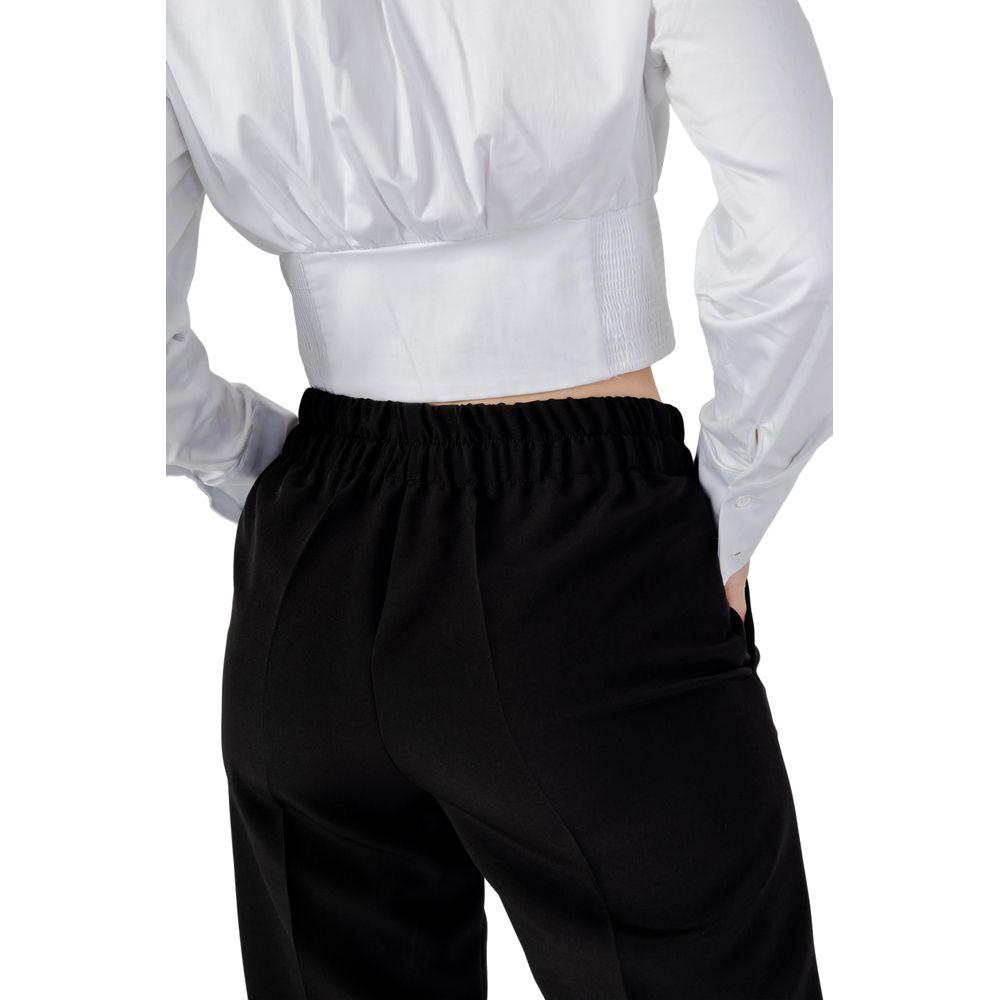 Sandro Ferrone Black Polyester Jeans & Pant Sandro Ferrone Light Gray