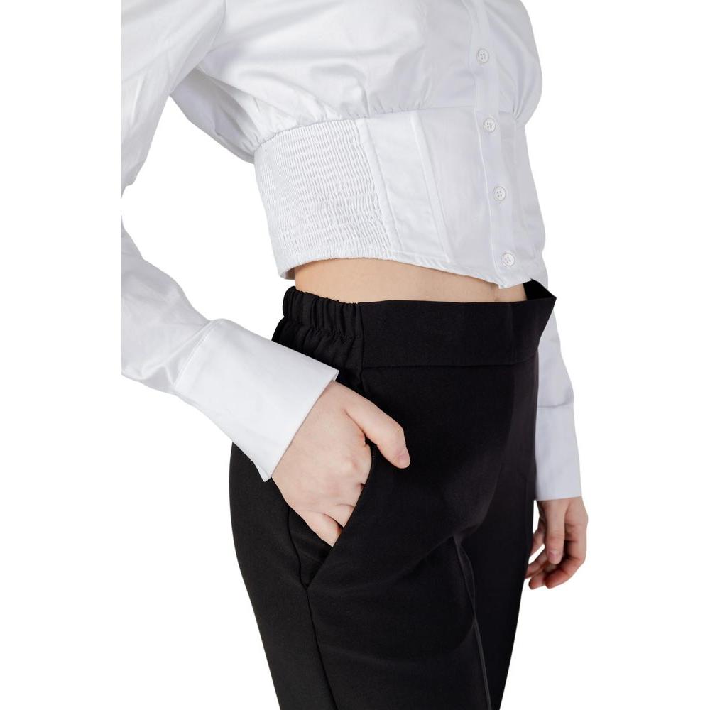 Sandro Ferrone Black Polyester Jeans & Pant Sandro Ferrone Light Gray