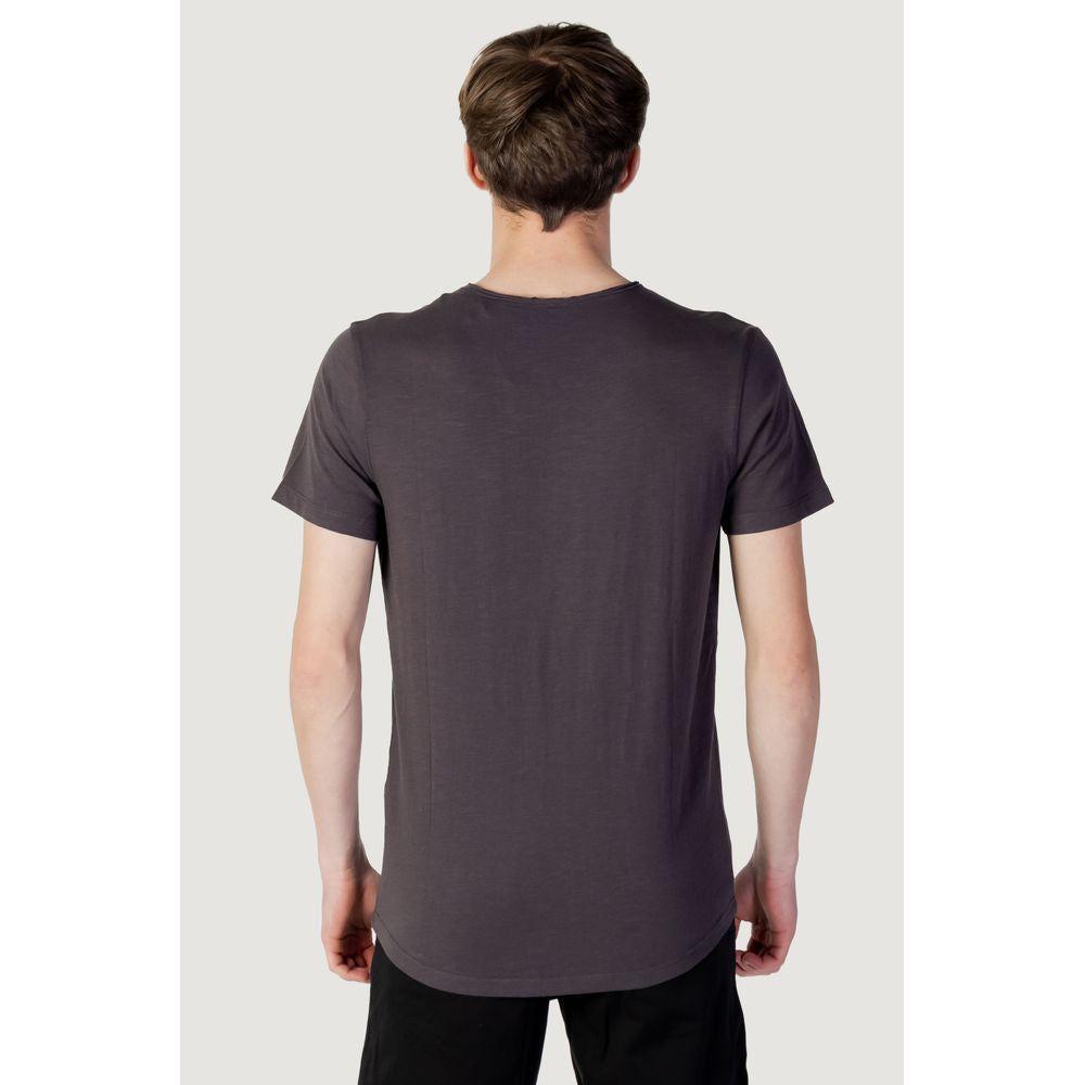 Jack Jones Gray Organic Cotton T-Shirt Jack Jones Light Gray