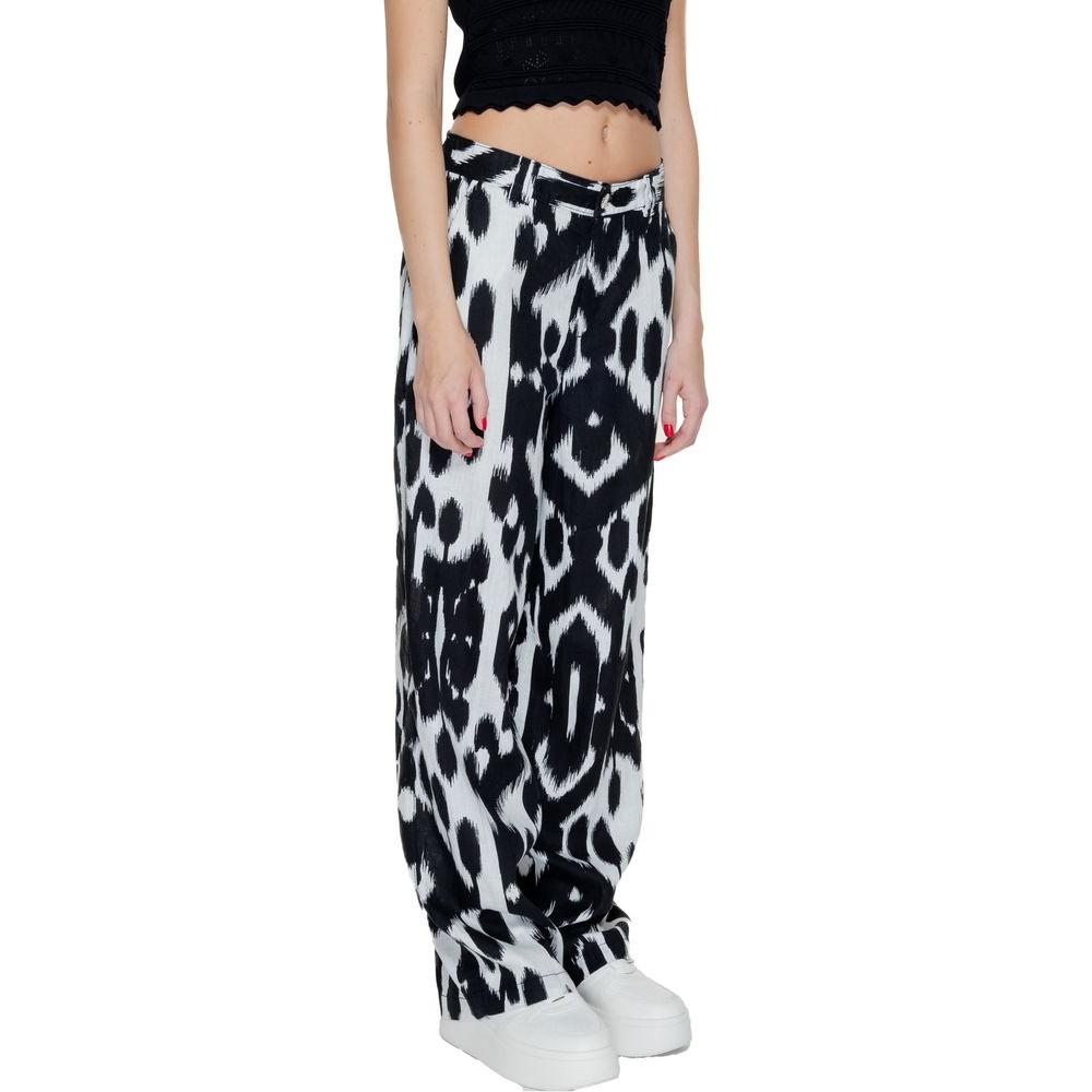 Street One Black Linen Jeans & Pant Street One Black