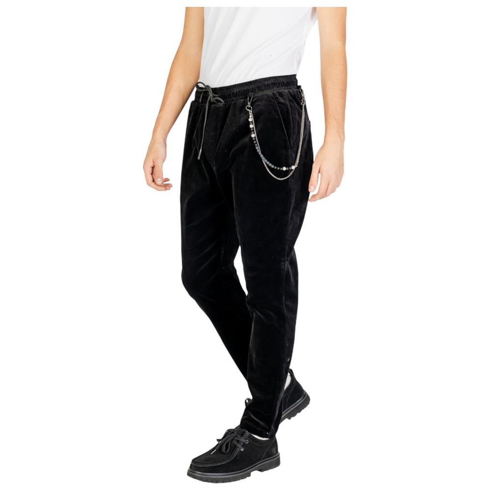 Gianni Lupo Black Cotton Jeans & Pant Gianni Lupo Black
