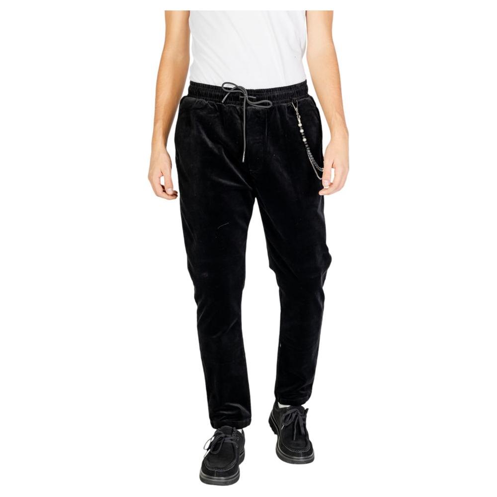 Gianni Lupo Black Cotton Jeans & Pant Gianni Lupo Black