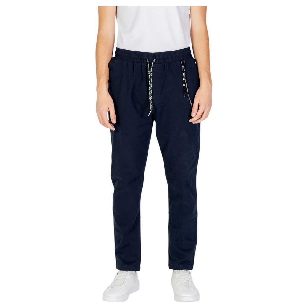 Gianni Lupo Blue Cotton Jeans & Pant Gianni Lupo Light Gray