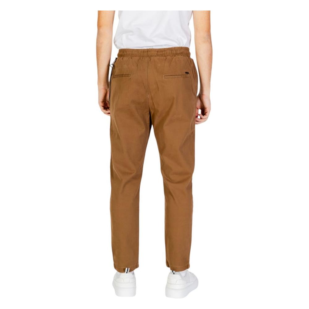 Gianni Lupo Brown Cotton Jeans & Pant Gianni Lupo Sienna
