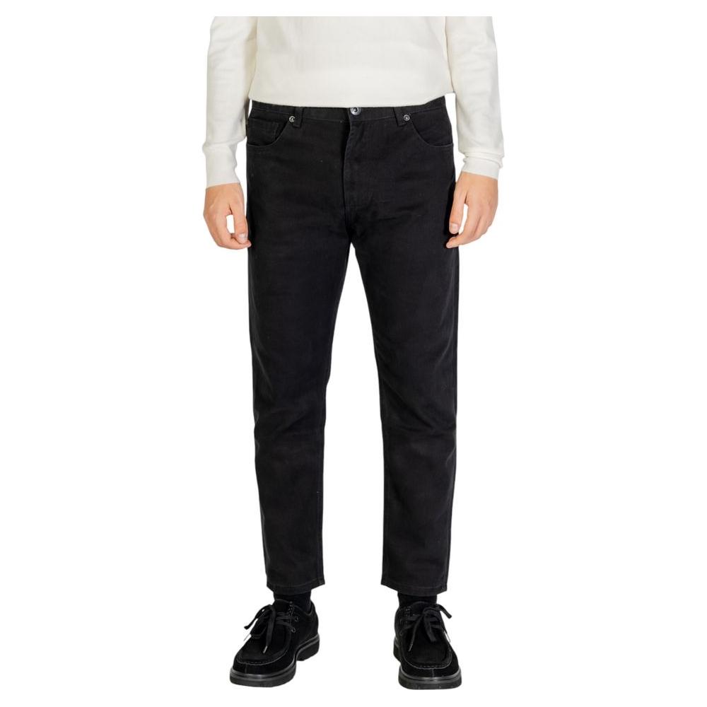 Gianni Lupo Black Cotton Jeans & Pant Gianni Lupo Black