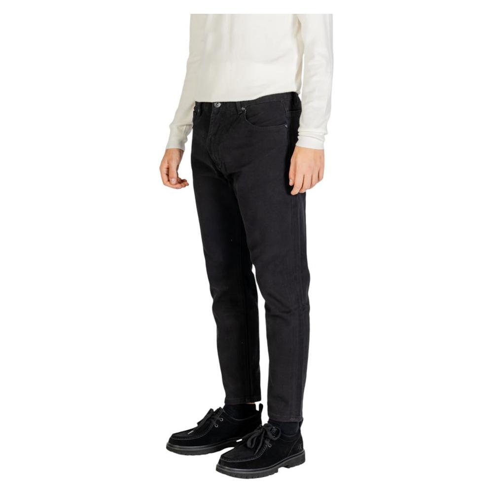 Gianni Lupo Black Cotton Jeans & Pant Gianni Lupo Black