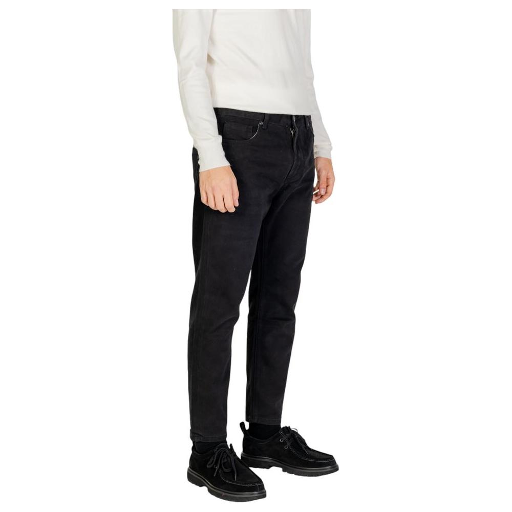 Gianni Lupo Black Cotton Jeans & Pant Gianni Lupo Black