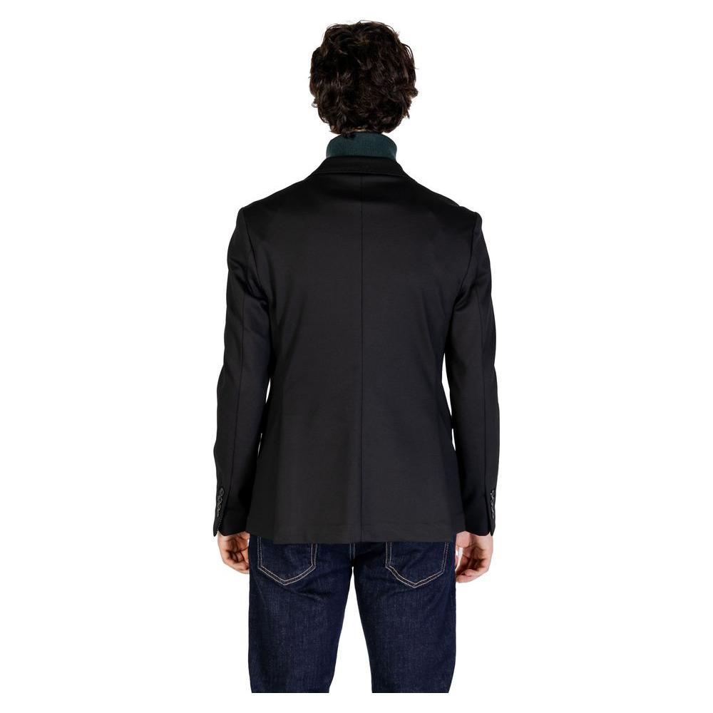 Gianni Lupo Black Polyester Blazer Gianni Lupo Black