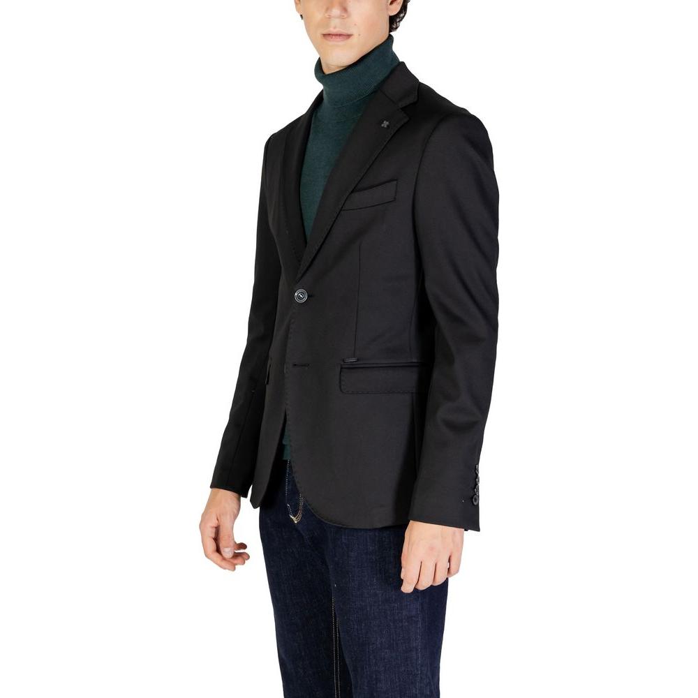 Gianni Lupo Black Polyester Blazer Gianni Lupo Black