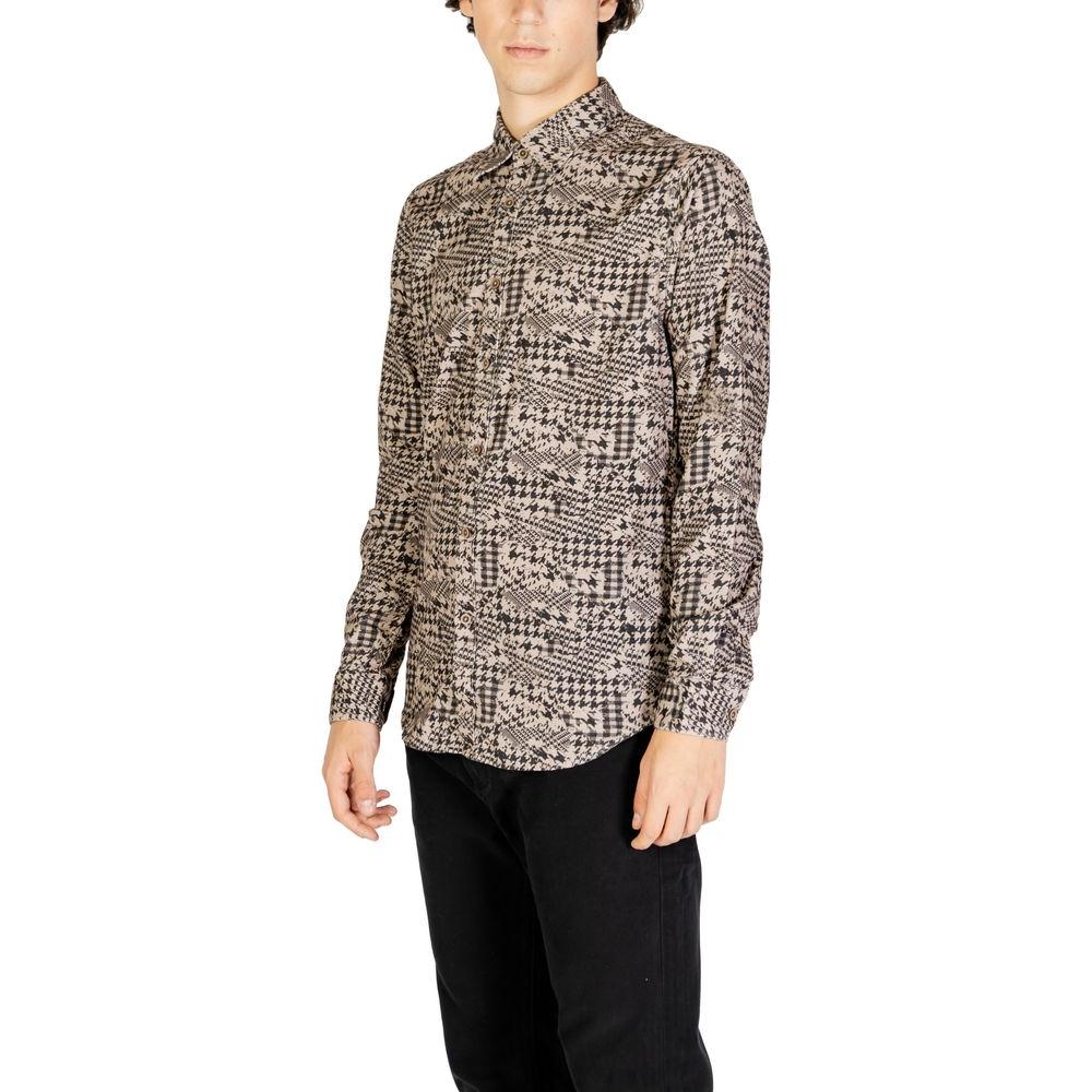 Gianni Lupo Gray Cotton Shirt Gianni Lupo Dark Slate Gray