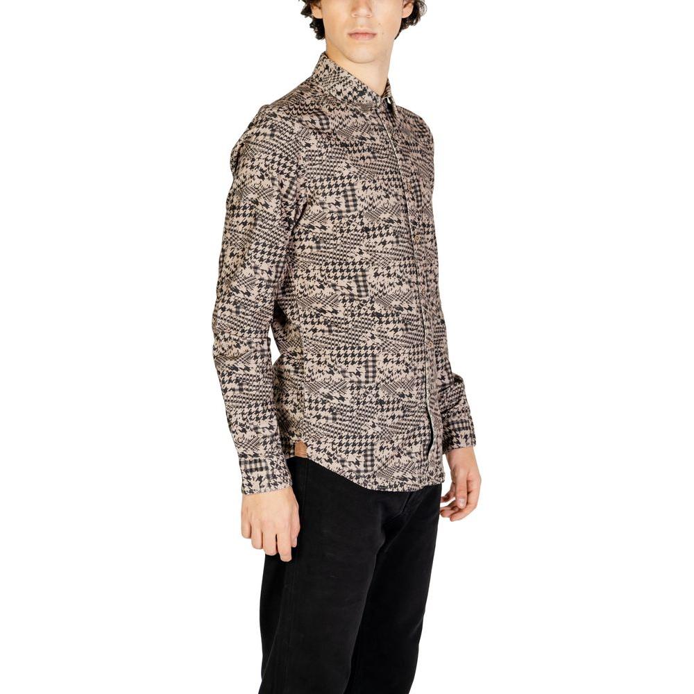 Gianni Lupo Gray Cotton Shirt Gianni Lupo Dark Slate Gray