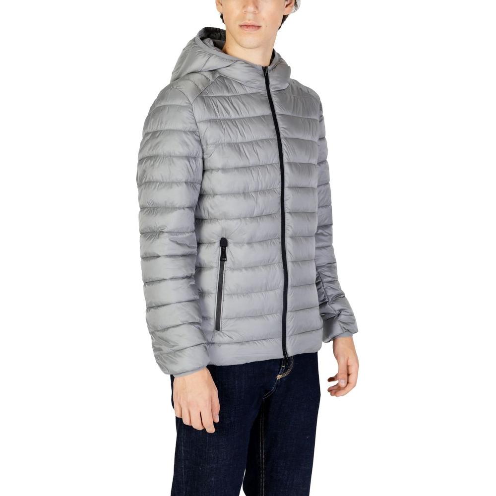 Gianni Lupo Gray Polyamide Jacket Gianni Lupo Dark Gray