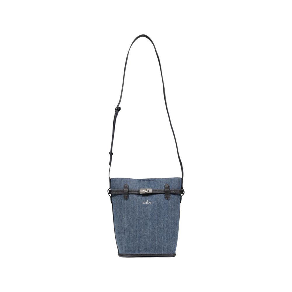 Replay Blue Cotton Handbag Replay Dim Gray