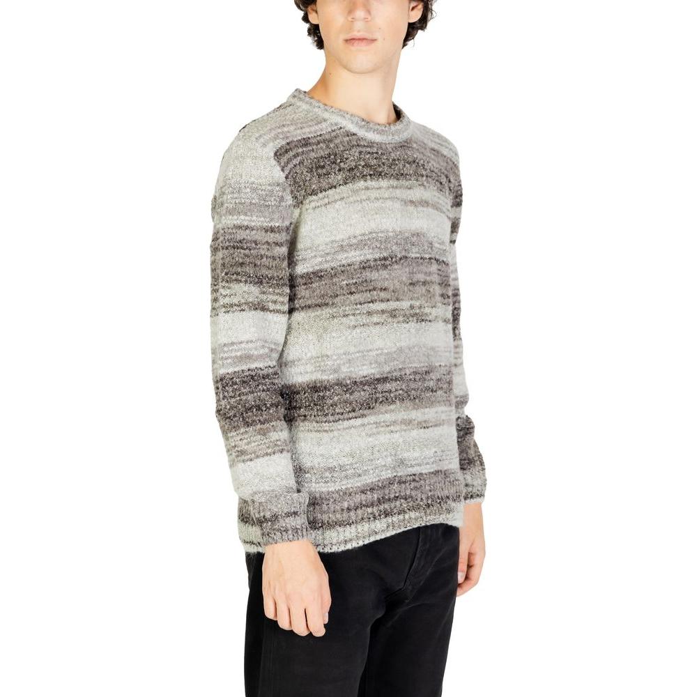 Gianni Lupo Gray Polyacrylic Sweater Gianni Lupo Gray