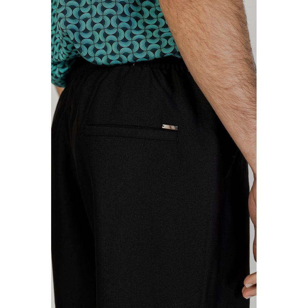 Gianni Lupo Black Polyester Jeans & Pant Gianni Lupo Rosy Brown