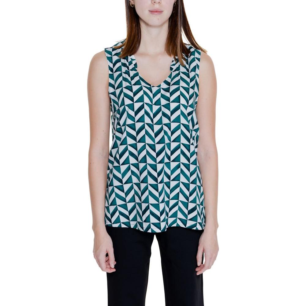 Street One Green Viscose Tops & T-Shirt Street One Dark Slate Gray