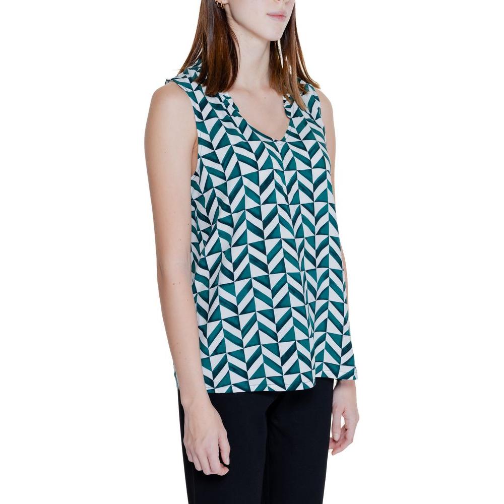 Street One Green Viscose Tops & T-Shirt Street One Dark Slate Gray