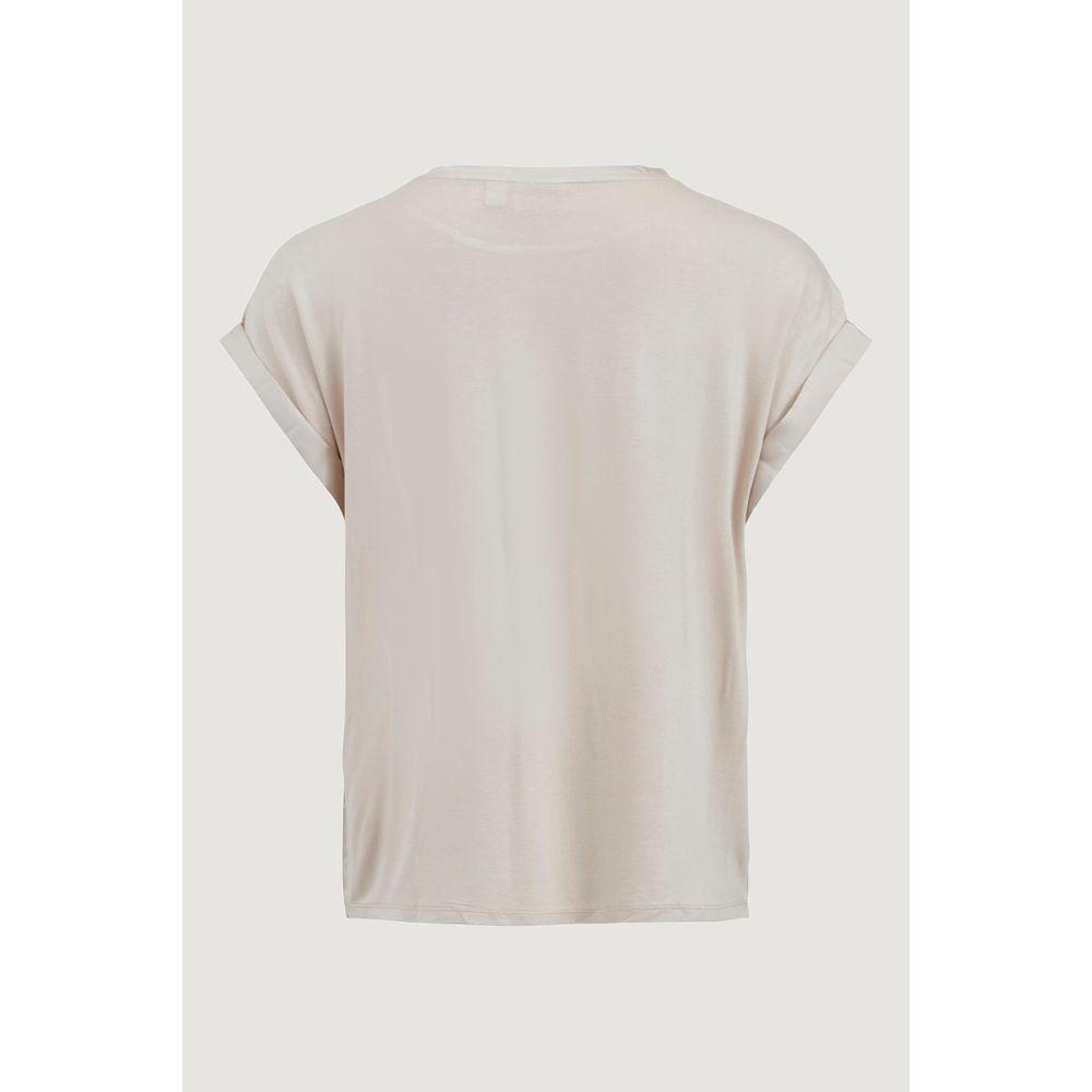 Vila Clothes Gold Cotton Tops & T-Shirt Vila Clothes Light Gray