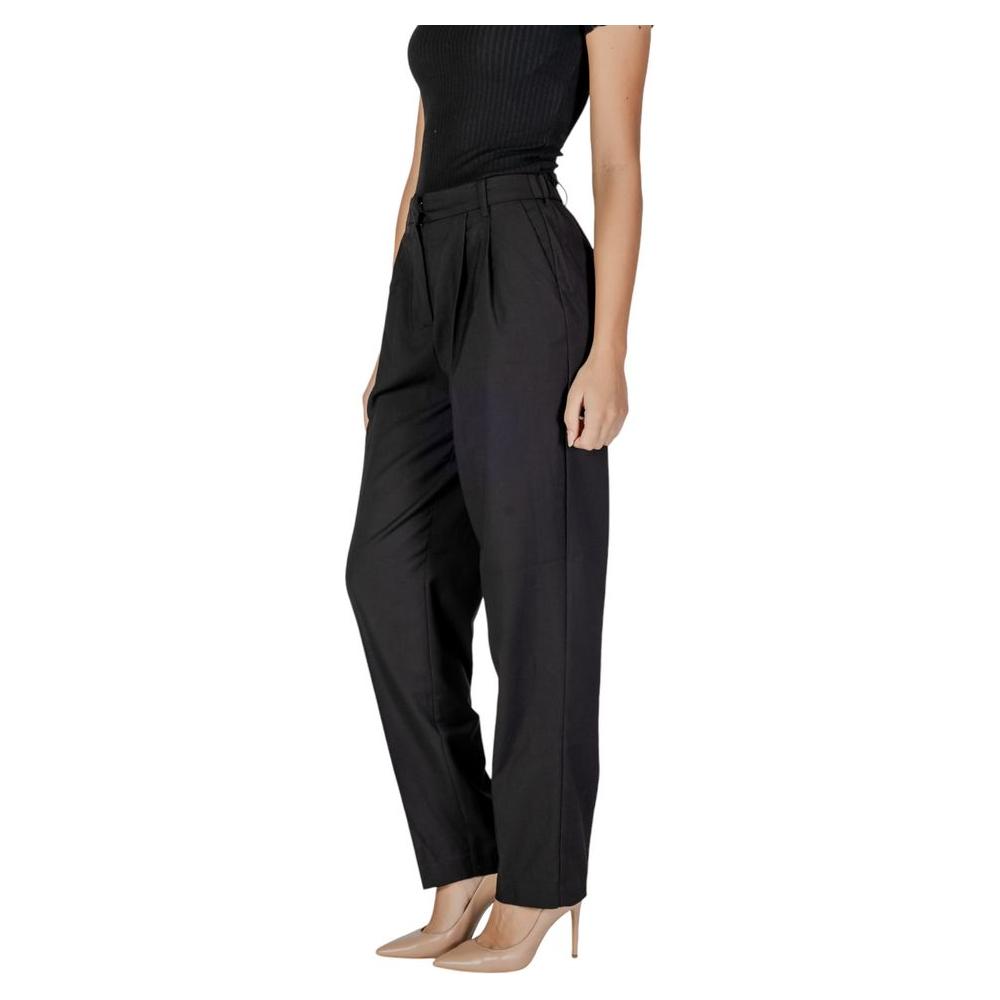 Vila Clothes Black Polyester Jeans & Pant Vila Clothes Black