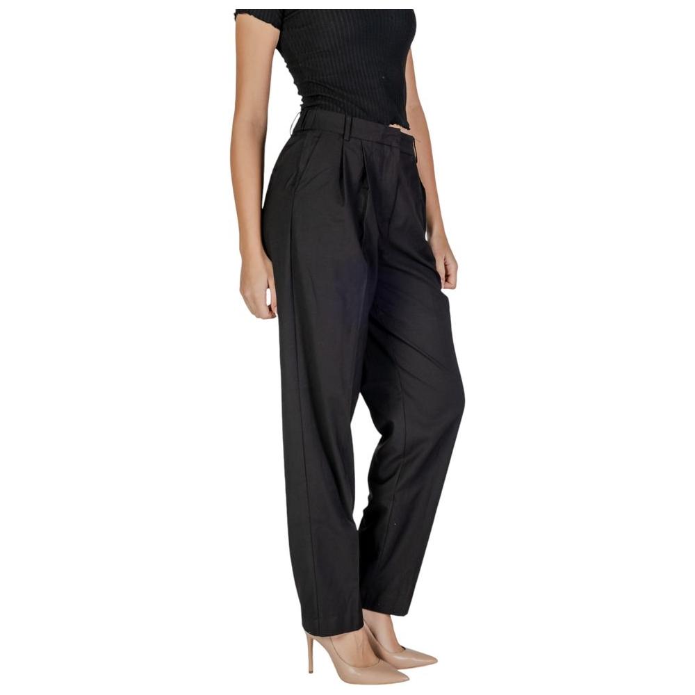 Vila Clothes Black Polyester Jeans & Pant Vila Clothes Black