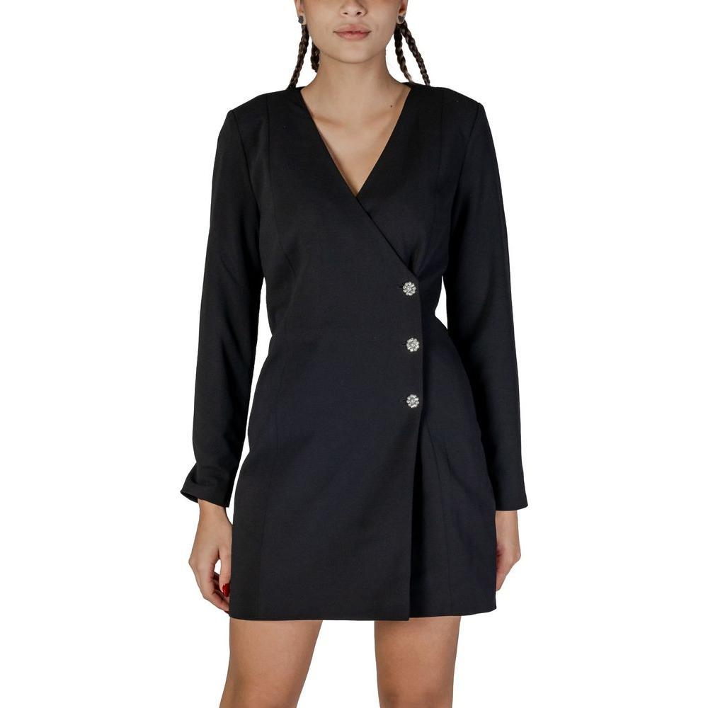 Only Black Polyester Dress Only Rosy Brown