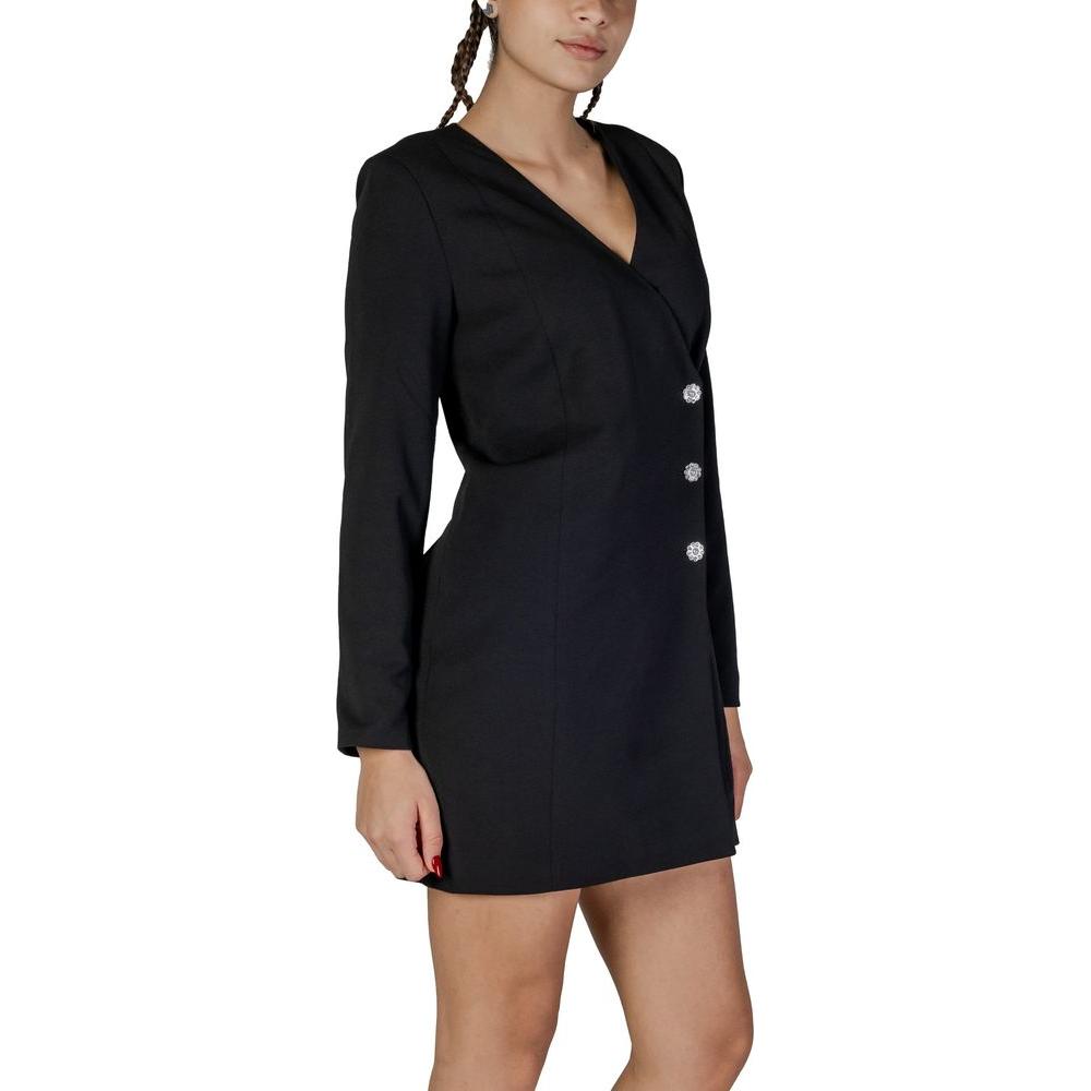 Only Black Polyester Dress Only Rosy Brown