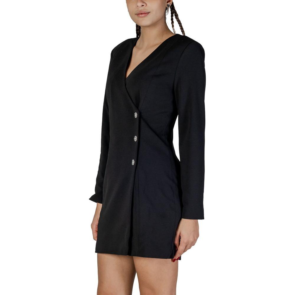 Only Black Polyester Dress Only Rosy Brown