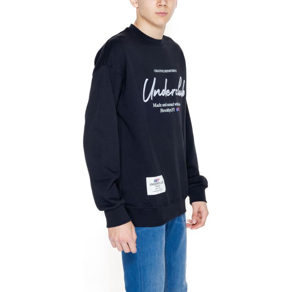Men's Underclub black cotton hoodie-free sweatshirt, part of the Spring/Summer collection.