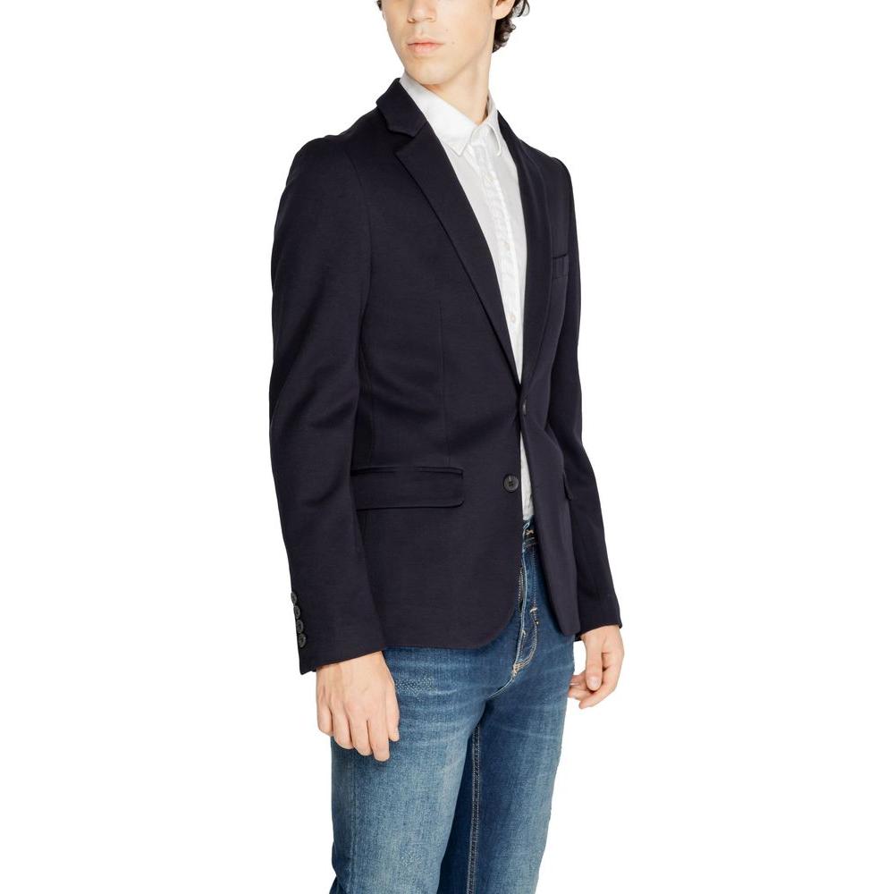 Antony Morato Blue Viscose Suit Antony Morato Dark Slate Gray