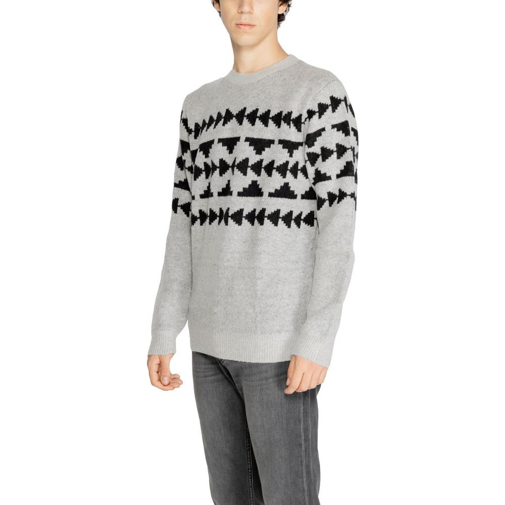 Antony Morato Gray Acrylic Sweater Antony Morato Gray