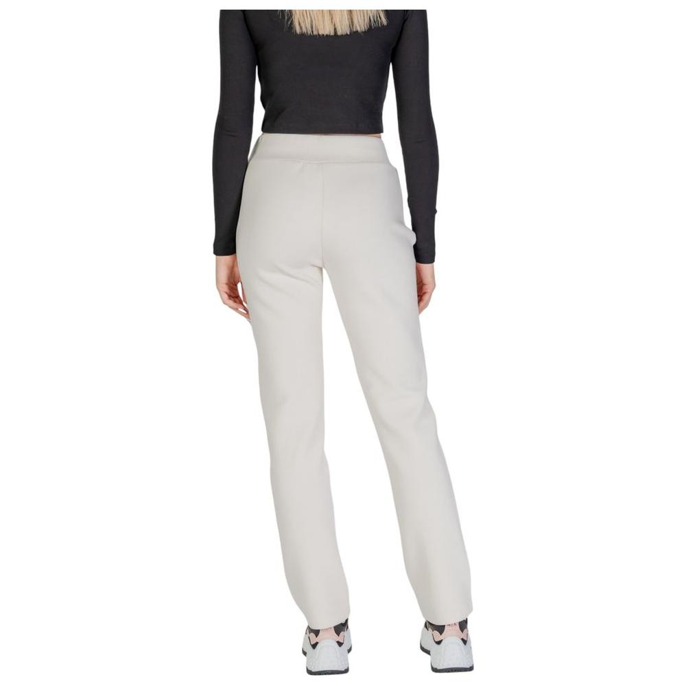 Guess Active Cream Cotton Jeans & Pant Guess Active Light Gray