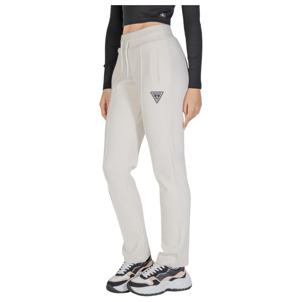 Guess Active Cream Cotton Jeans & Pant Guess Active Light Gray
