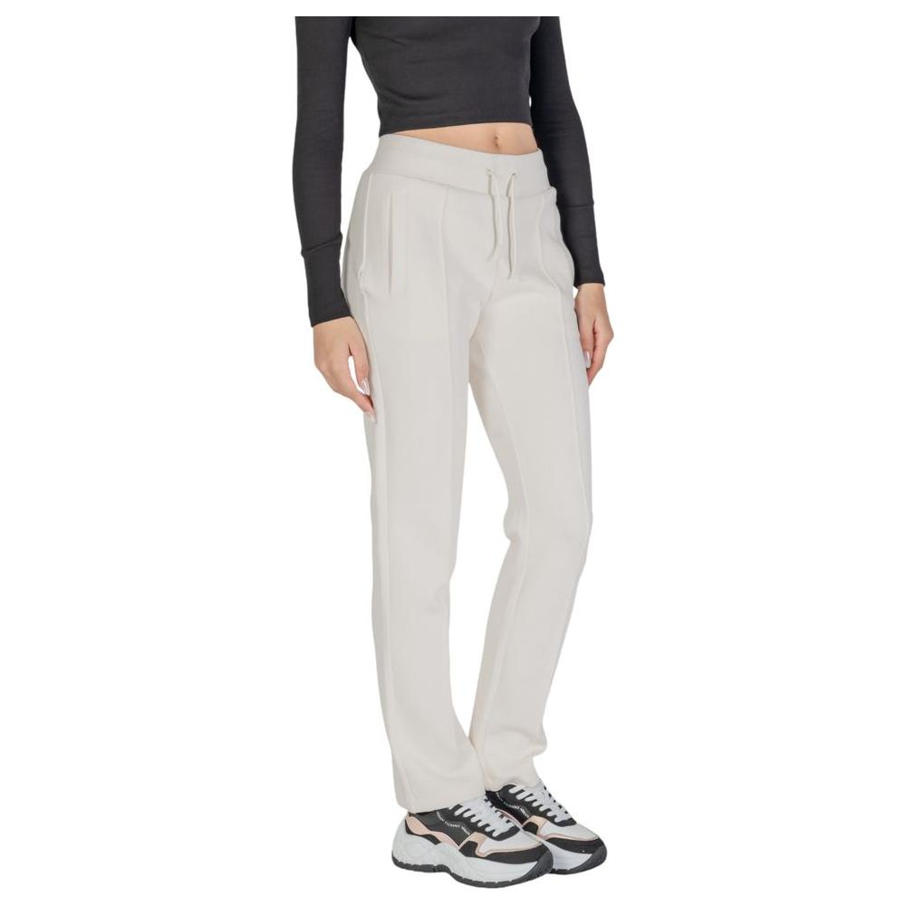 Guess Active Cream Cotton Jeans & Pant Guess Active Light Gray