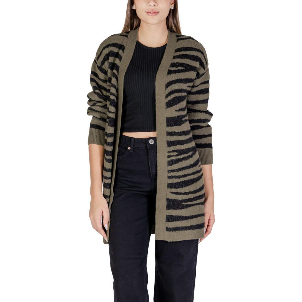 Jacqueline De Yong Green Nylon Cardigan Jacqueline De Yong Black