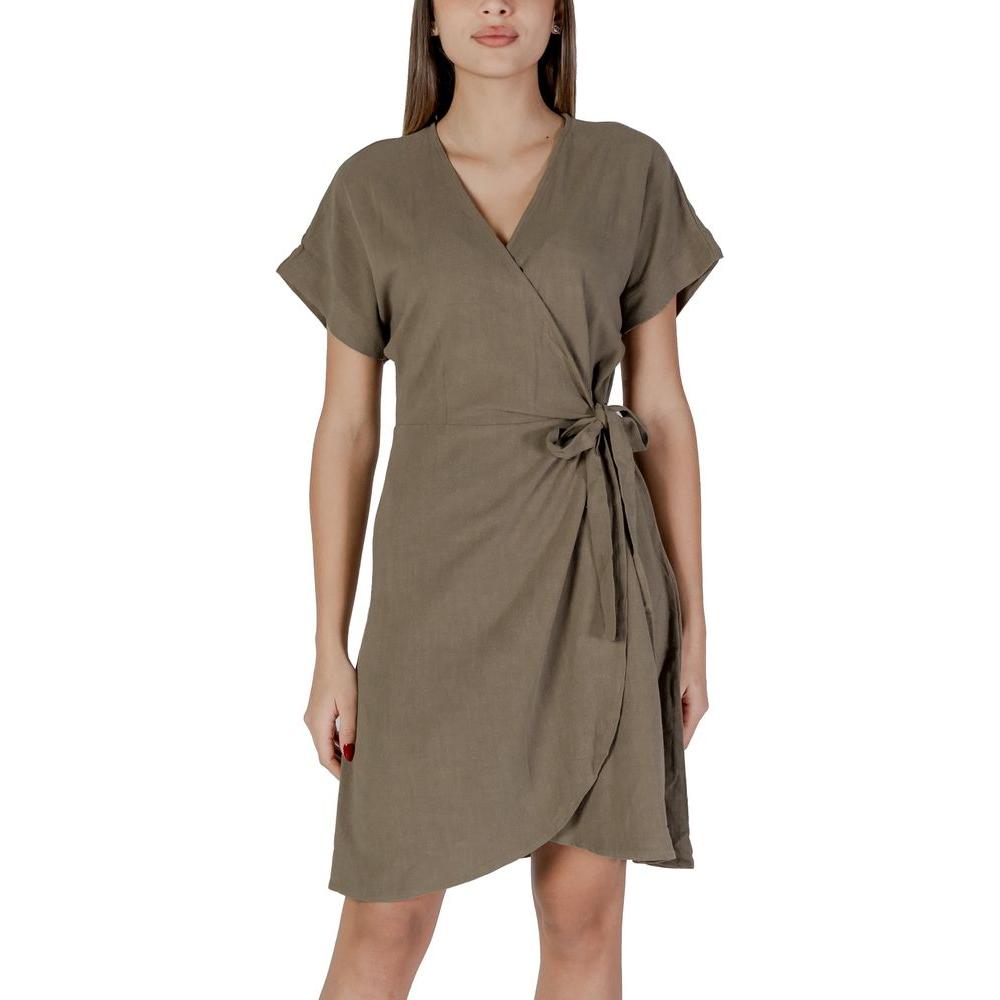 B.Young Green Viscose Dress B.Young Dim Gray