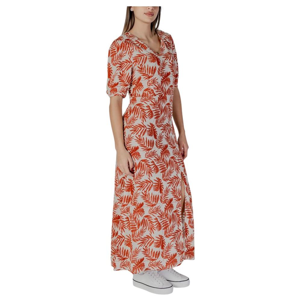 B.Young Red Viscose Dress B.Young Tan