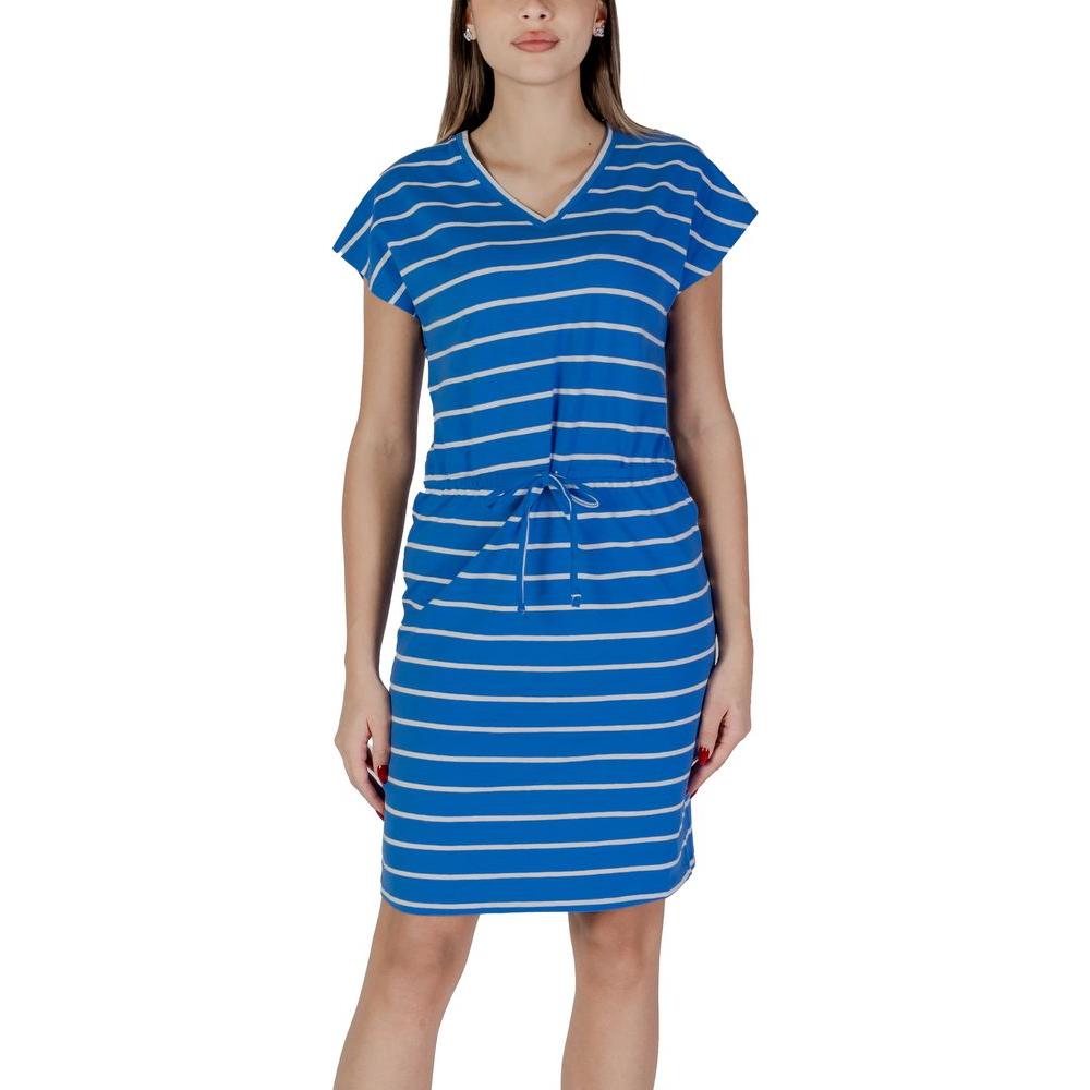 B.Young Blue Cotton Dress B.Young Rosy Brown