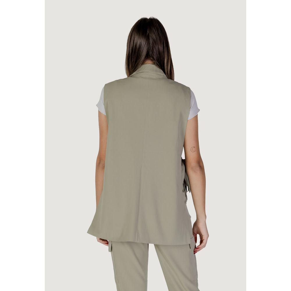 B.Young Green Polyester Vest B.Young Light Gray