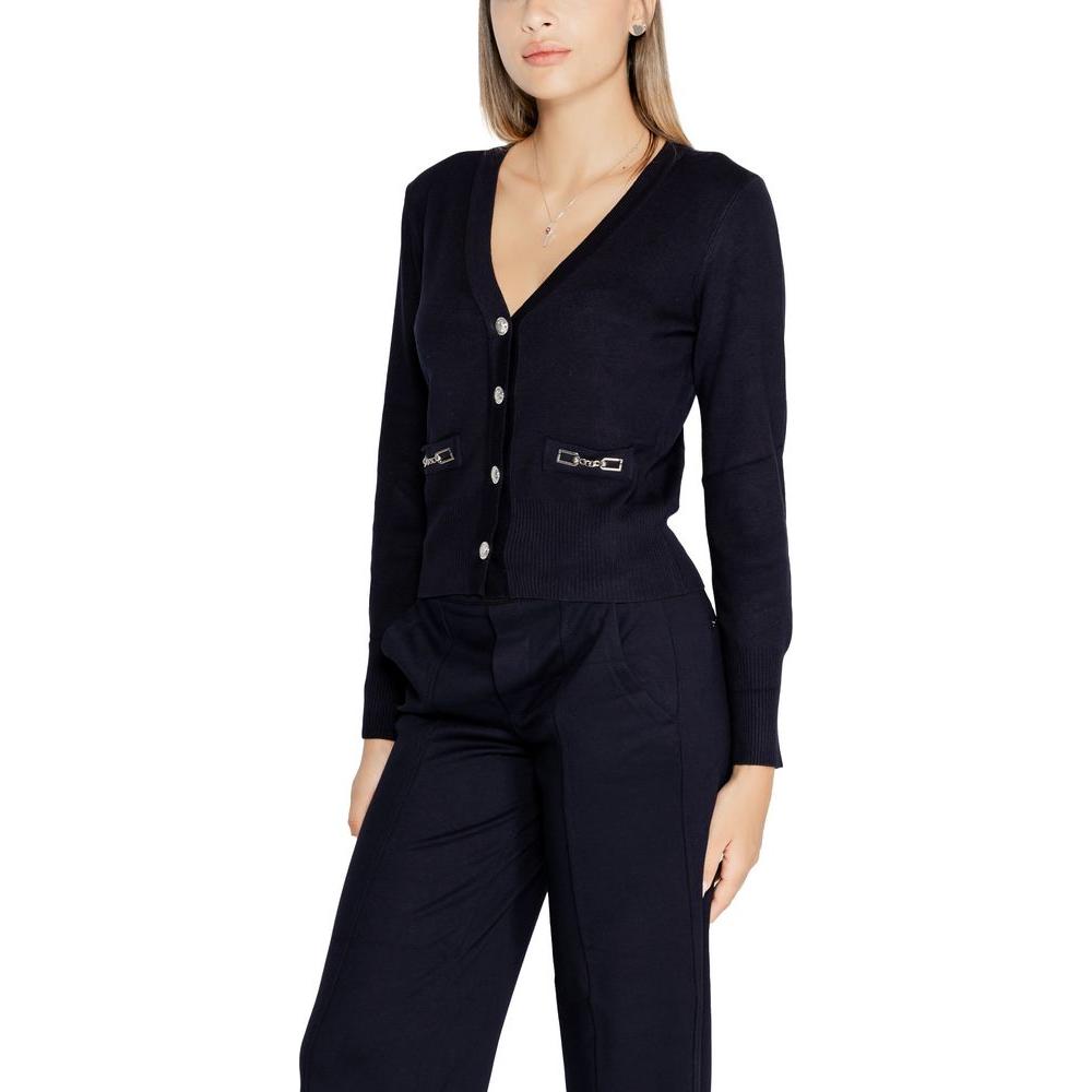 Morgan De Toi Blue Viscose Cardigan Morgan De Toi Black