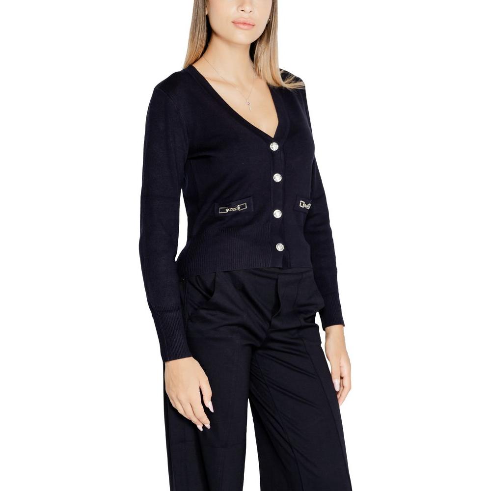 Morgan De Toi Blue Viscose Cardigan Morgan De Toi Black