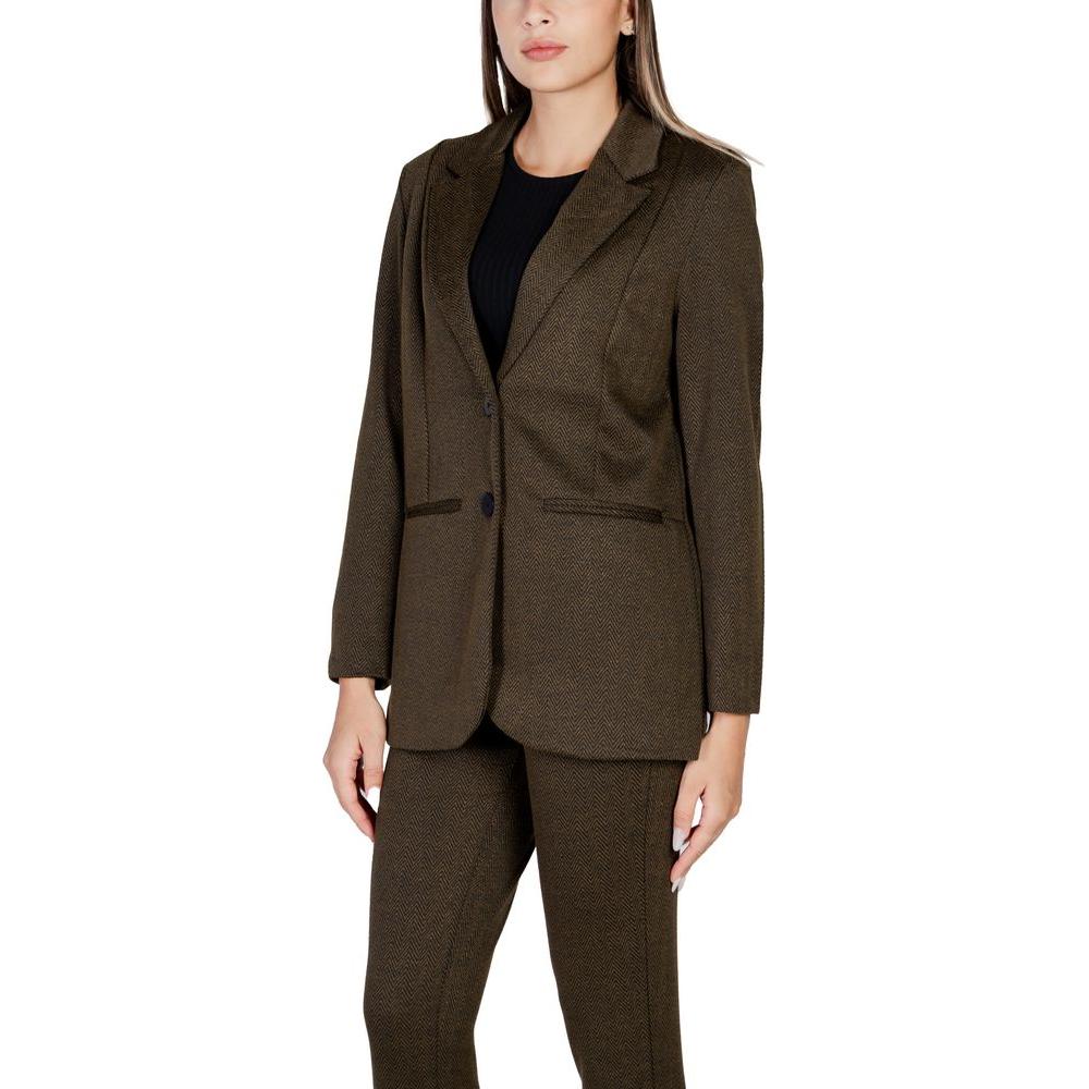 ICHI Green Polyester Suits & Blazer ICHI Dark Slate Gray