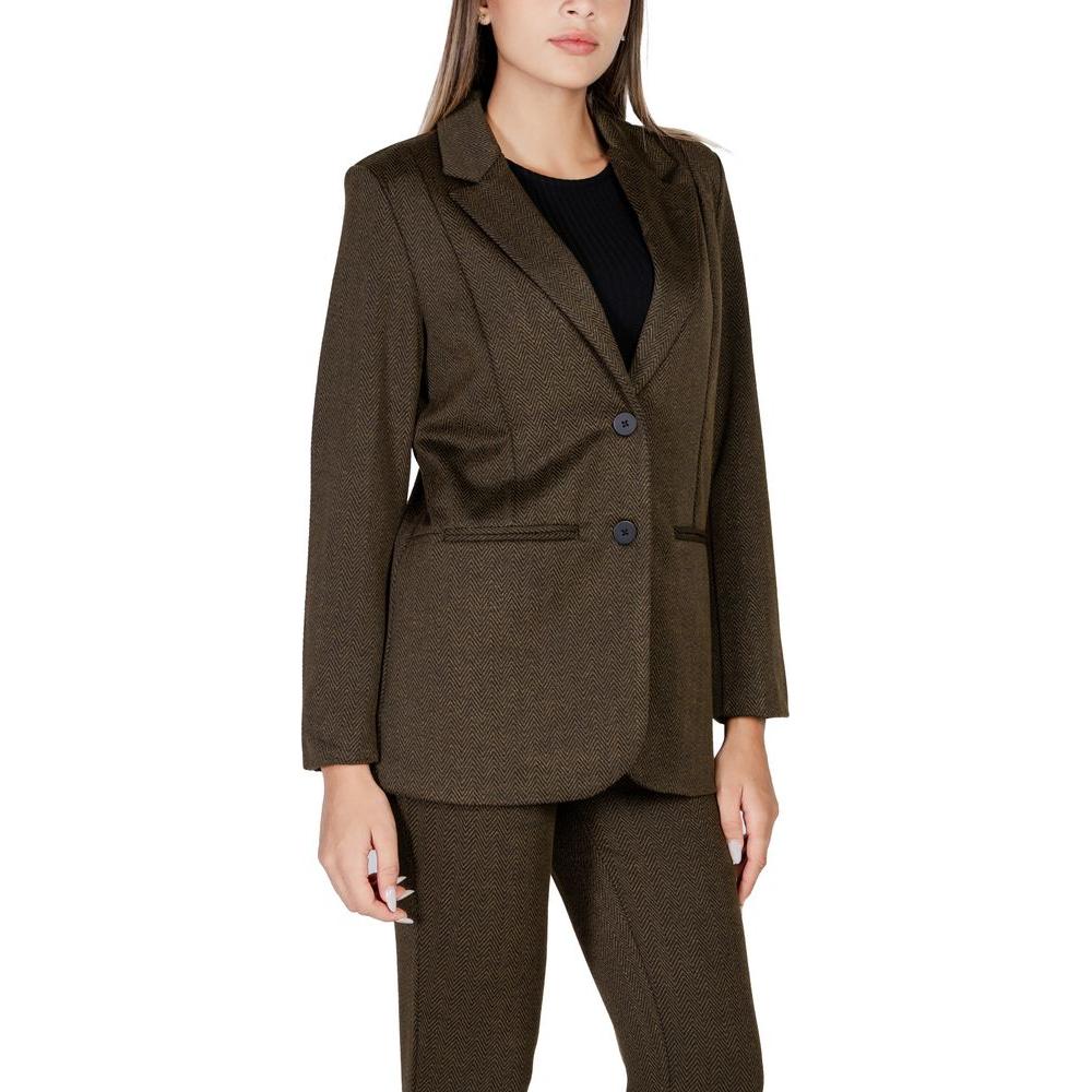 ICHI Green Polyester Suits & Blazer ICHI Dark Slate Gray