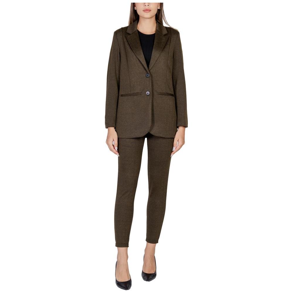 ICHI Green Polyester Suits & Blazer ICHI Dark Slate Gray