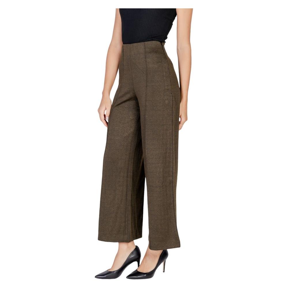 ICHI Green Polyester Jeans & Pant ICHI Dark Slate Gray