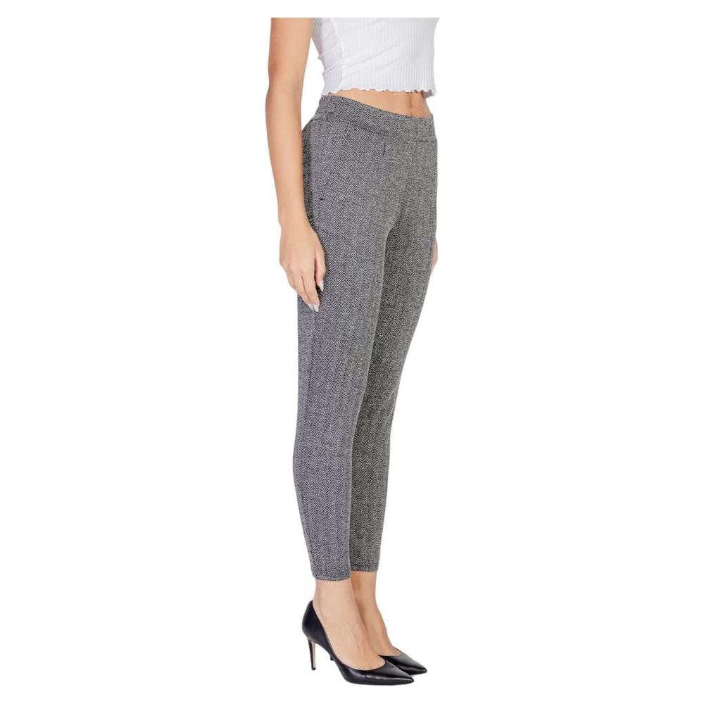 ICHI Black Polyester Jeans & Pant ICHI Slate Gray