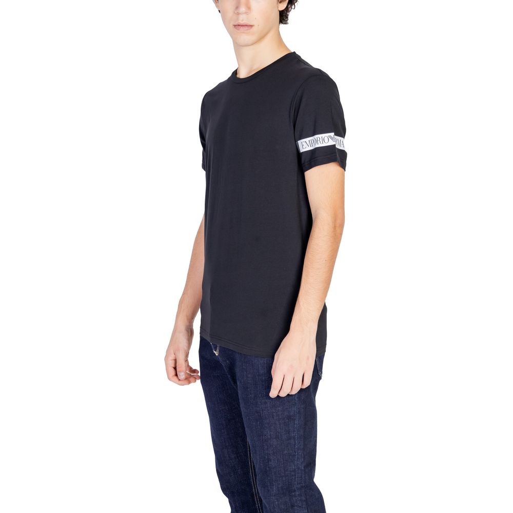 Emporio Armani Underwear Black Cotton T-Shirt Emporio Armani Underwear Dark Slate Gray