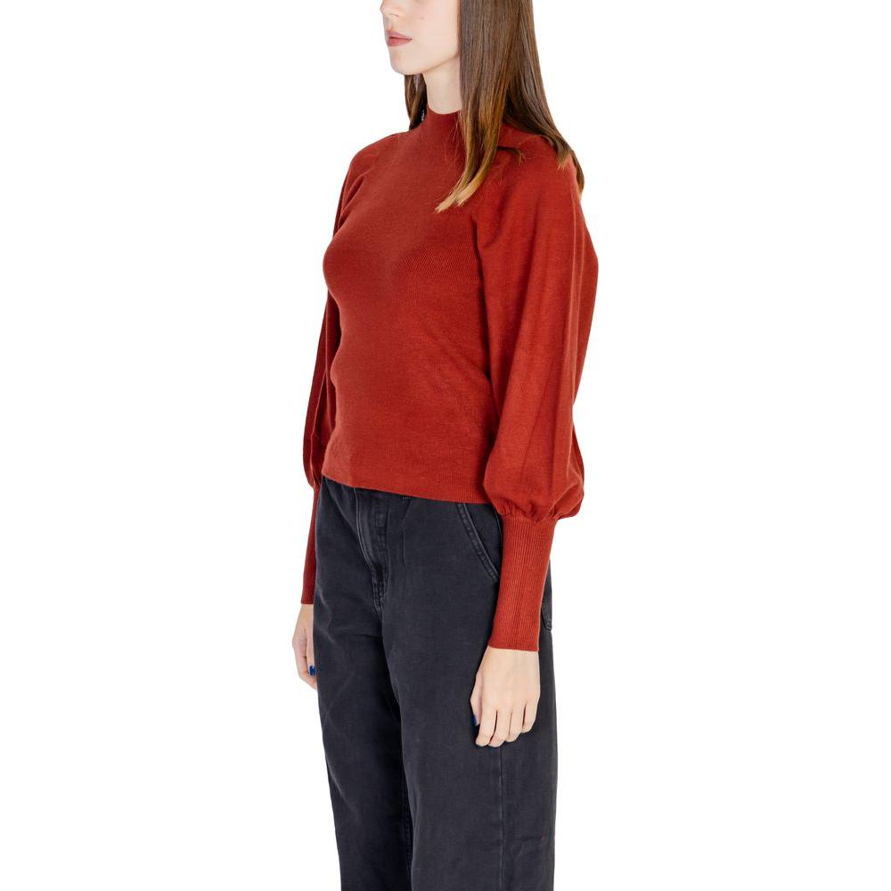 Vero Moda Red Viscose Tops & T-Shirt Vero Moda Brown