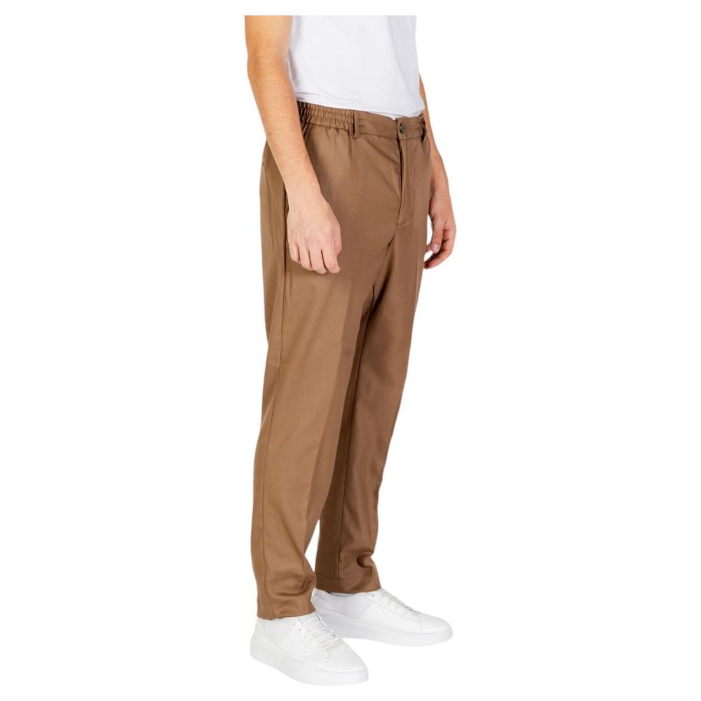Hamaki-Ho Beige Polyester Jeans & Pant Hamaki-Ho Sienna
